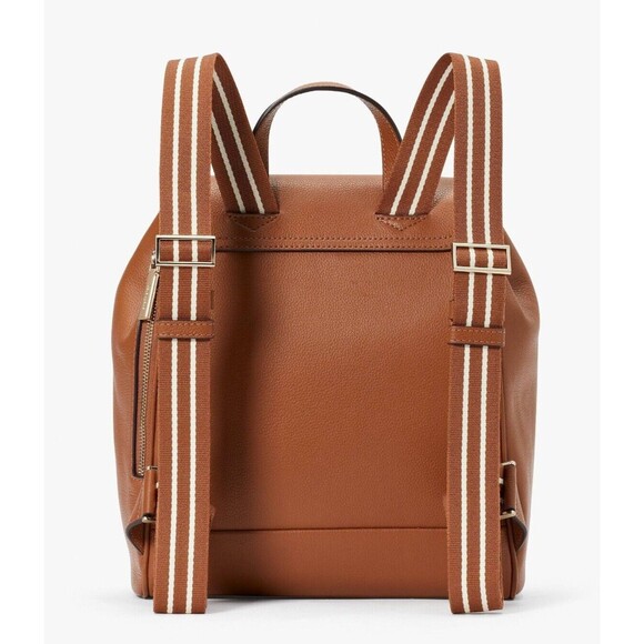 New Kate Spade Rosie Medium Flap Backpack Warm Gingerbread - Picture 3 of 5